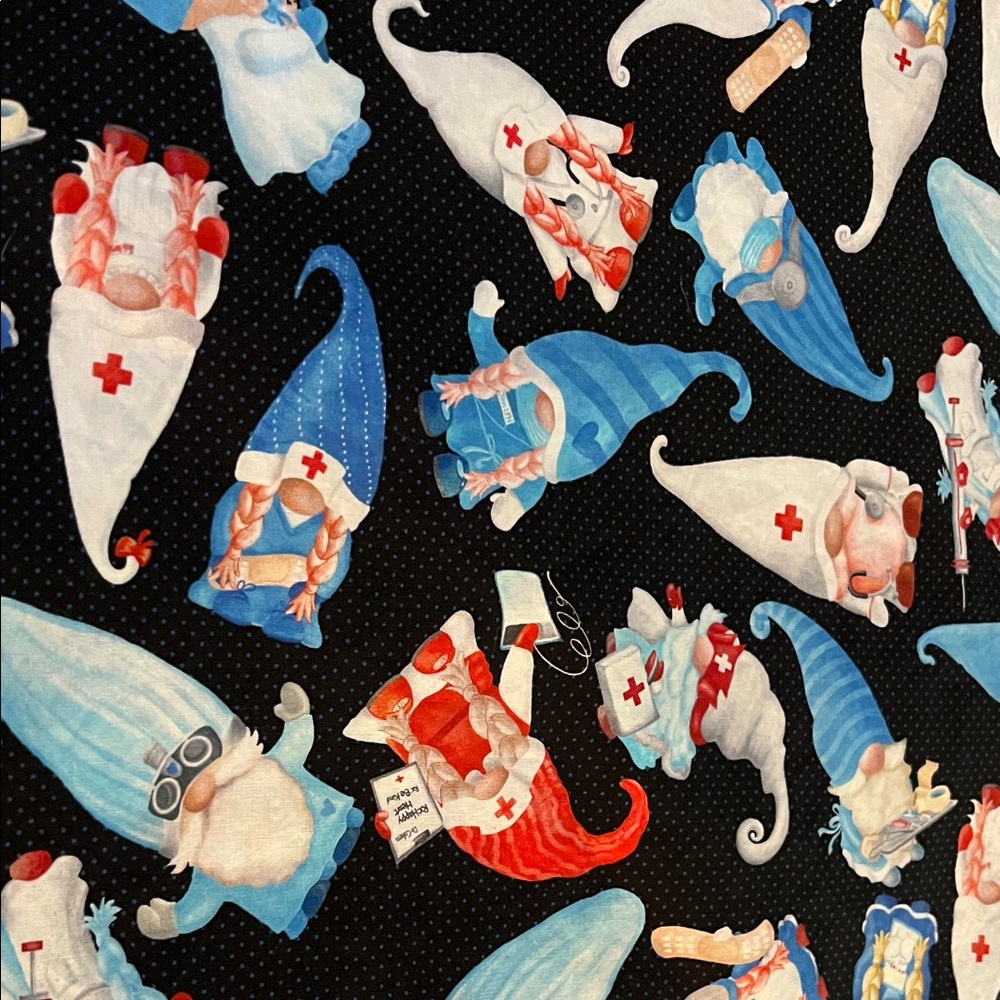 Benartex Caring Gnomes by Andi Metz Fabric 78” X 41”